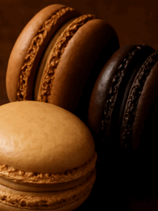 macaron triple chocolat vanille riviera patisserie